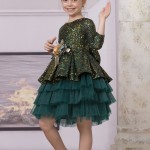 PAYETLİ KIZ ÇOCUK ELBİSE