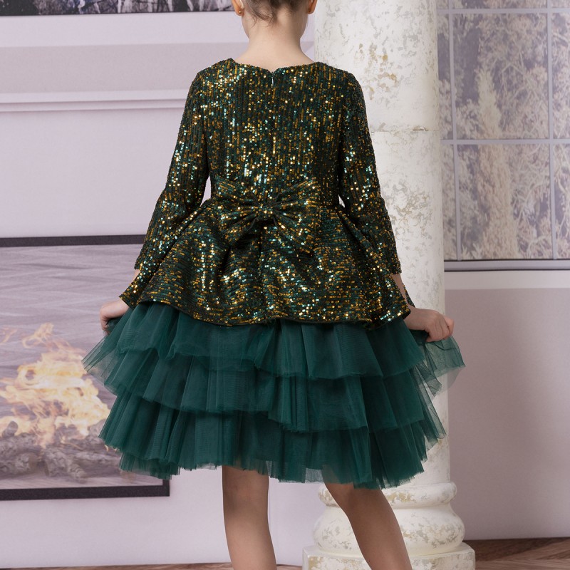 PAYETLİ KIZ ÇOCUK ELBİSE