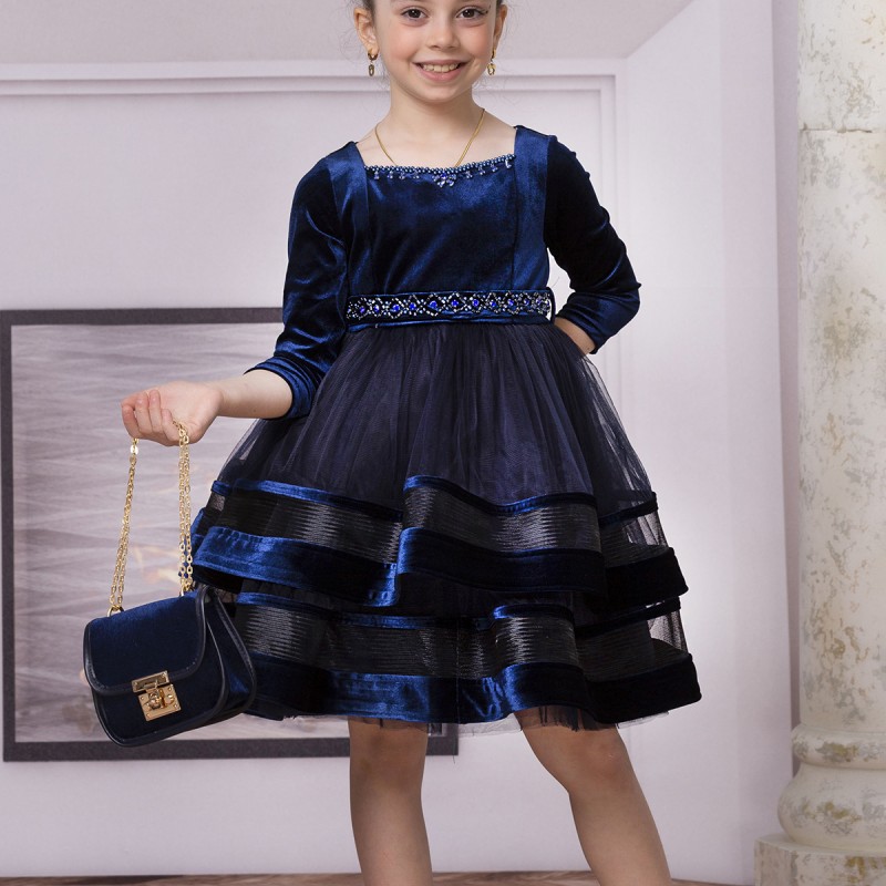 KIZ ÇOCUK KADİFE ELBİSE