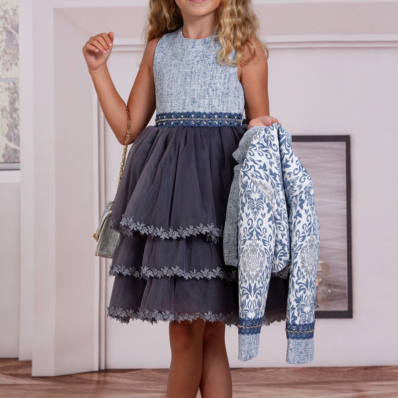 KIZ ÇOCUK CEKETLİ ELBİSE