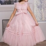 KIZ ÇOCUK UZUN TÜLLÜ ELBİSE