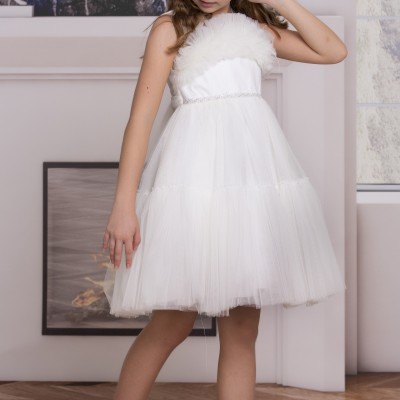 KIZ ÇOCUK TÜLLÜ ELBİSE