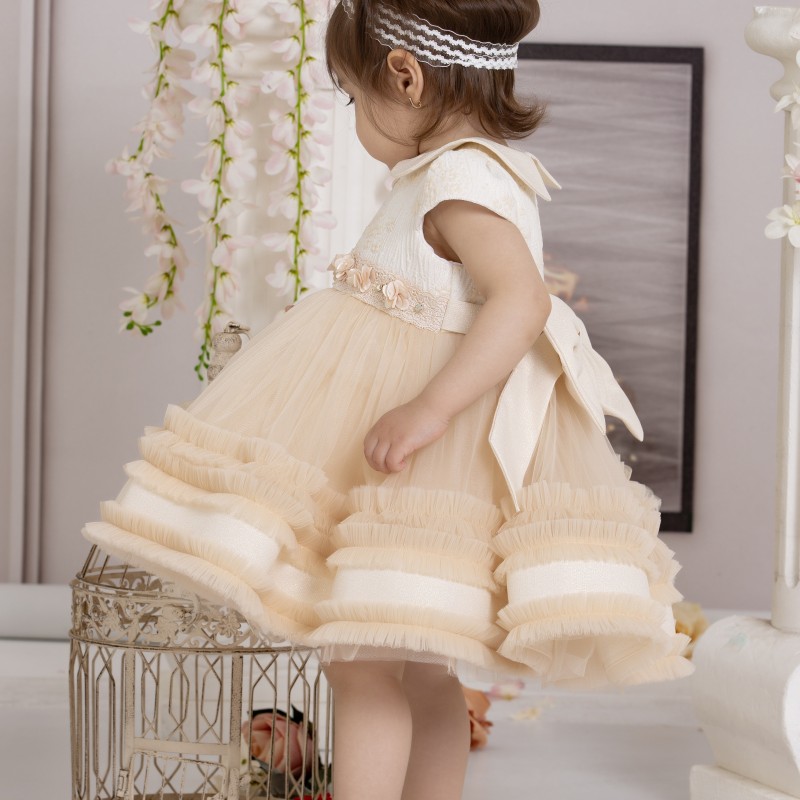 TÜLLÜ GÜPÜRLÜ BEBEK ELBİSE