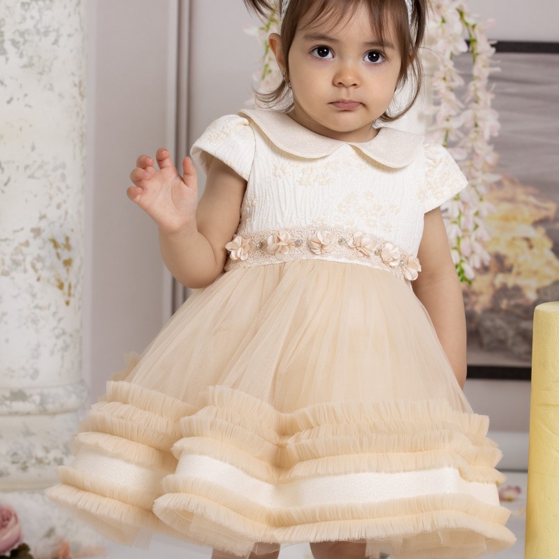 TÜLLÜ GÜPÜRLÜ BEBEK ELBİSE