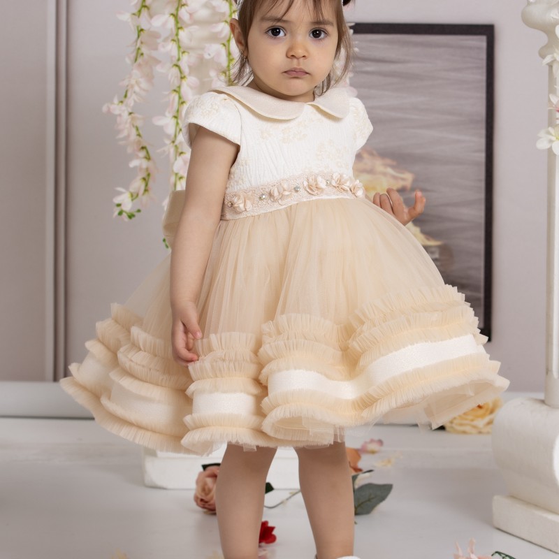 TÜLLÜ GÜPÜRLÜ BEBEK ELBİSE
