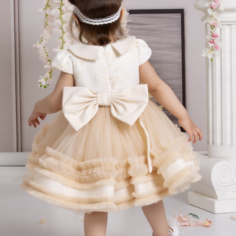 TÜLLÜ GÜPÜRLÜ BEBEK ELBİSE